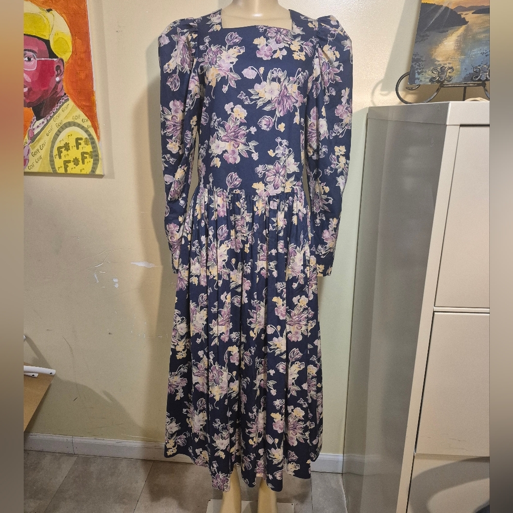 Laura Ashley Made In Great Britain Cottage Core Maxi Dress 10 - Picture 4 of 11